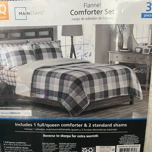 Flannel Full/Queen Bedspread 3pc set